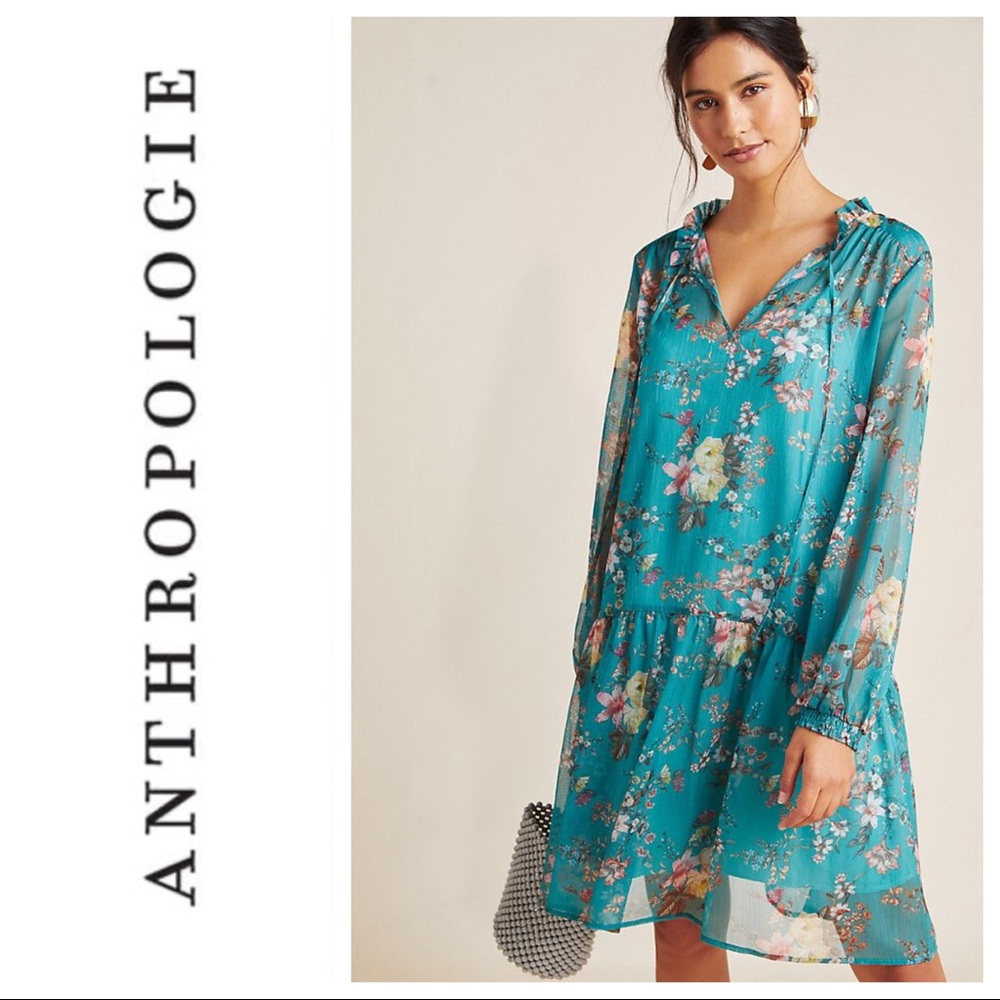 NWOT Anthropologie Floral Tunic Dress